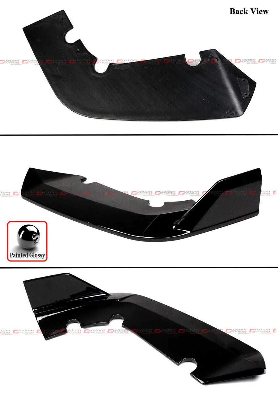 For 2020-2023 BMW F95 X5M Pre-LCI R Style Gloss Black Front Bumper Lip Splitter - Image 4