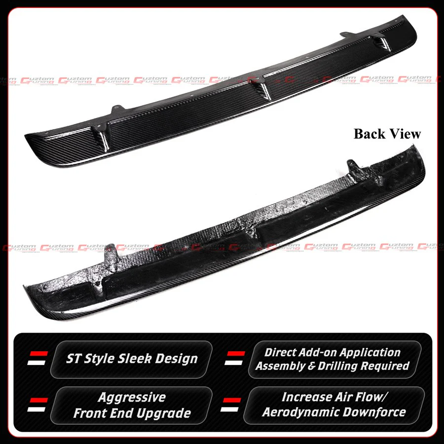 For 2020-2023 BMW F95 X5M Pre-LCI ST Style Carbon Fiber Front Bumper Lip Splitter - Image 4