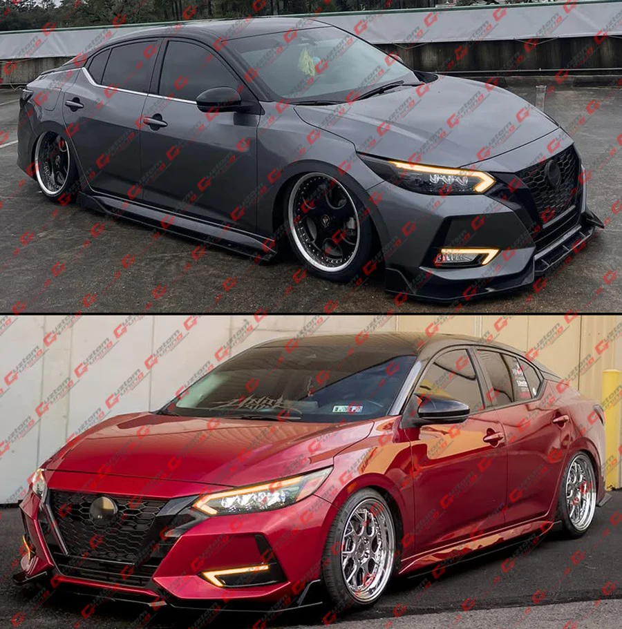 For 2020-2023 Nissan Sentra Front Bumper Bezel Cover Dual Color Sequential LED DRL - Image 11