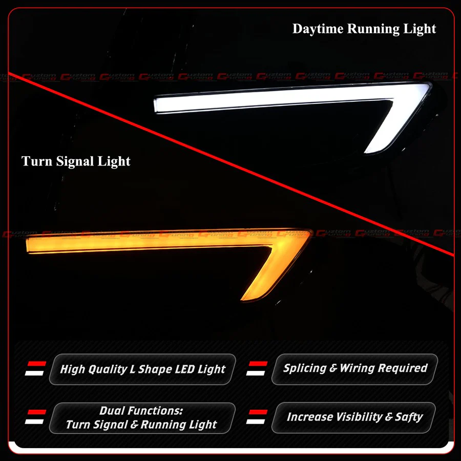 For 2020-2023 Nissan Sentra Front Bumper Bezel Cover Dual Color Sequential LED DRL - Image 8