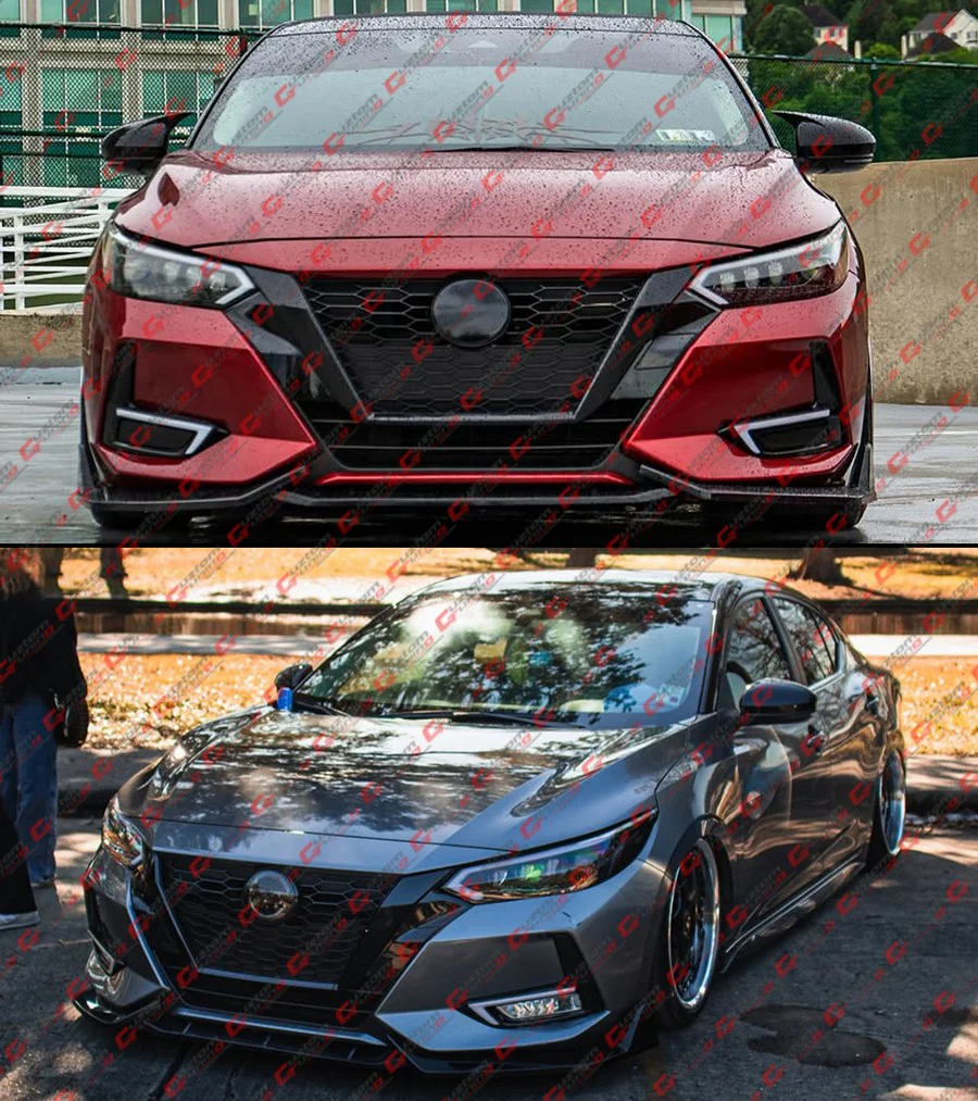 For 2020-2023 Nissan Sentra Front Bumper Bezel Cover Dual Color Sequential LED DRL - Image 9