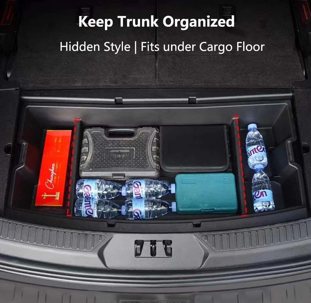 For 2020-2024 Ford Explorer Trunk Organizer Under Cargo Floor Rear Hatch Storage Box - Image 5