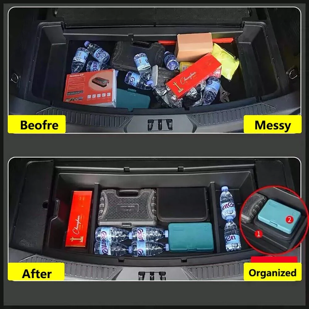 For 2020-2024 Ford Explorer Trunk Organizer Under Cargo Floor Rear Hatch Storage Box - Image 6