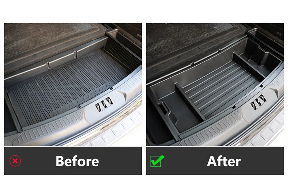For 2020-2024 Ford Explorer Trunk Organizer Under Cargo Floor Rear Hatch Storage Box - Image 8