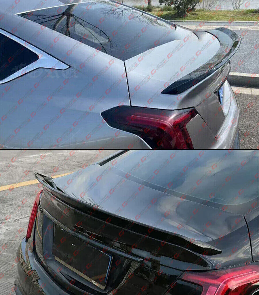 For 2020-2025 Cadillac CT5 V Blackwing Style Glss Black Highkick Rear Trunk Spoiler Wing - Image 5