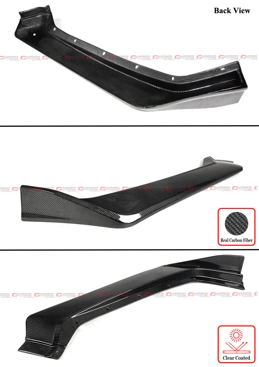 For 2020-2025 Corvette C8 Z51 Stingray Coupe ConvertibleReal Carbon Fiber Front Bumper Lip Splitter - Image 4