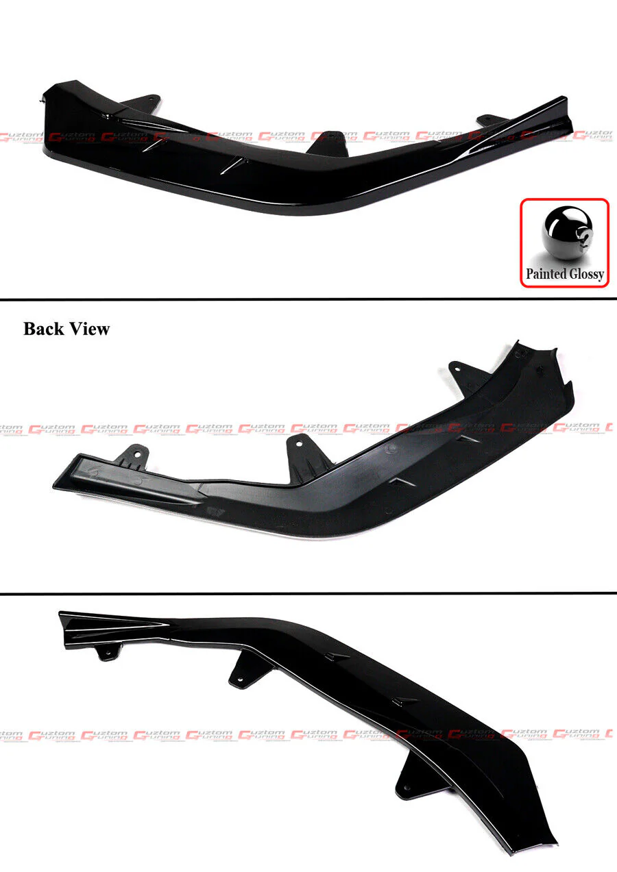 For 2020-2025 Toyota Corolla Sedan SE XSE V2 Gloss Black Front Bumper Lip Splitter - Image 4