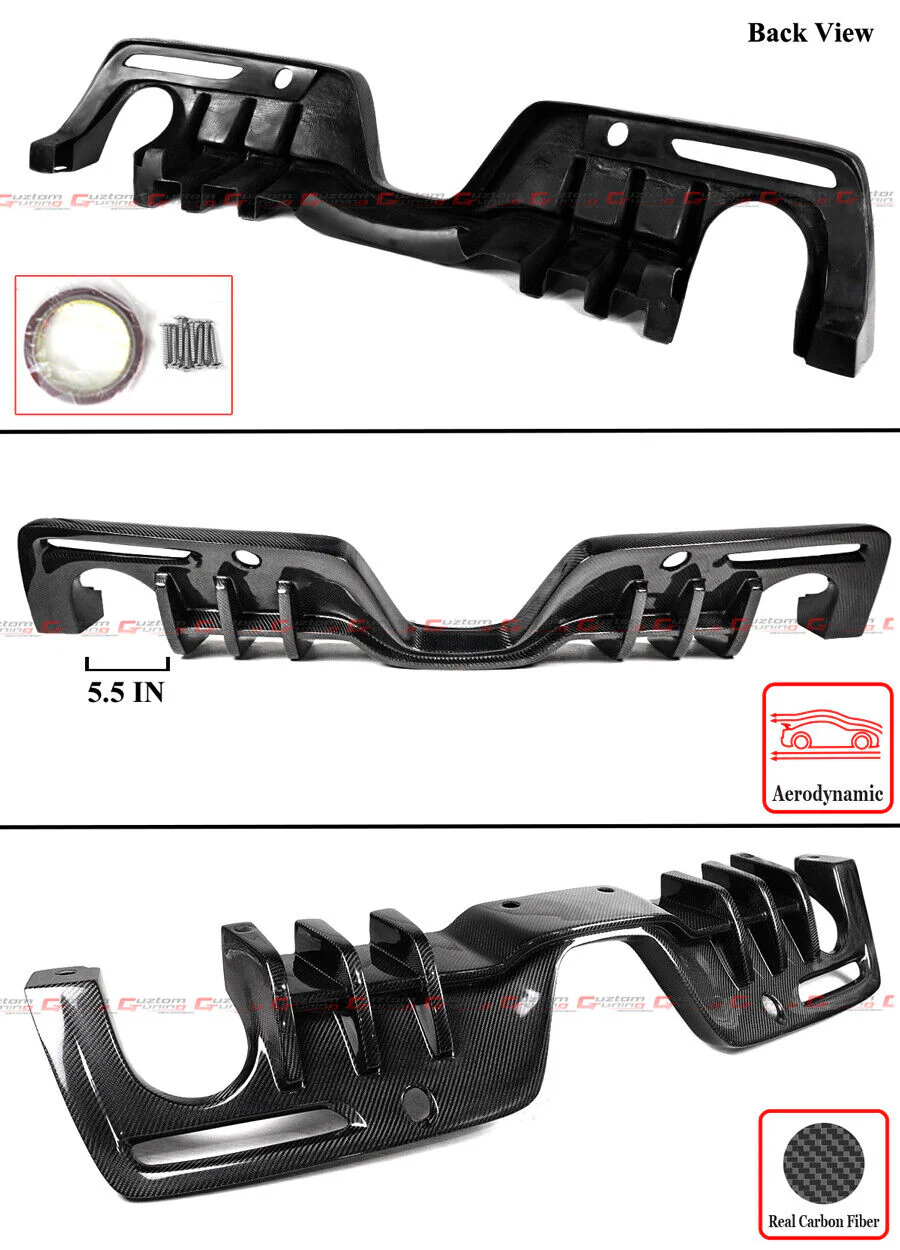 For 2020-2026 Toyota Supra A90 A91 MK5 Real Carbon Fiber Rear Bumper Diffuser Valance - Image 2