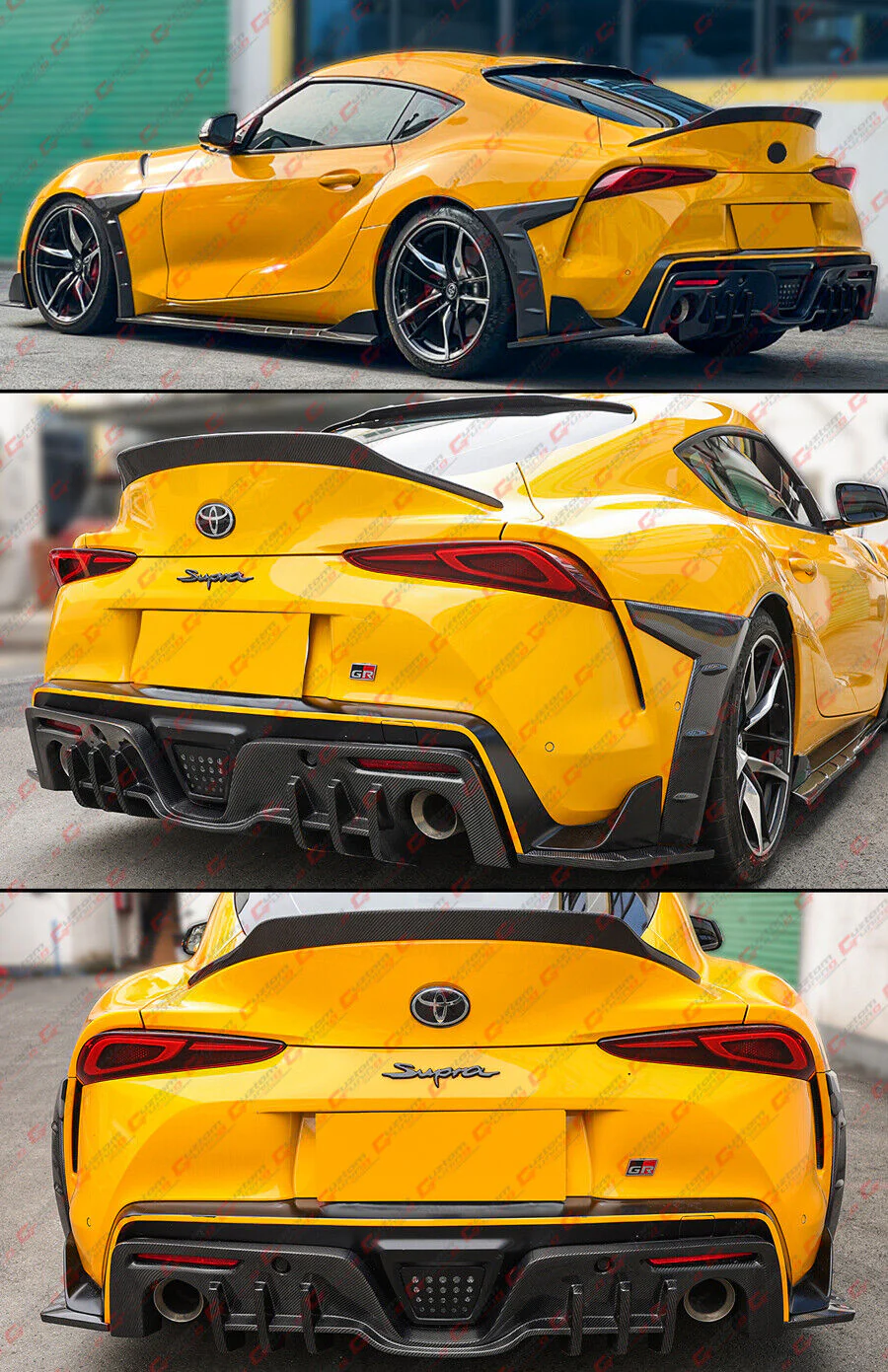 For 2020-2026 Toyota Supra A90 A91 MK5 Real Carbon Fiber Rear Bumper Diffuser Valance - Image 4