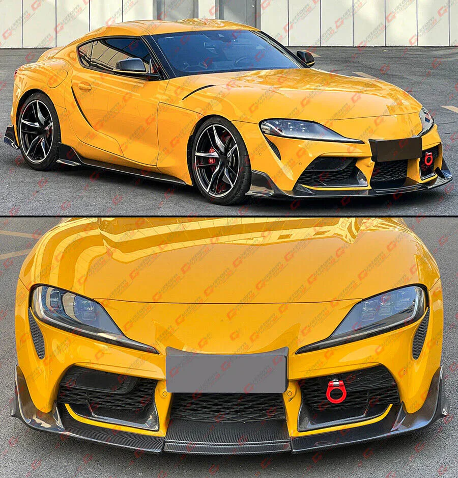 For 2020-2026 Toyota Supra A90 A91 MK5 CTM Design V2 Carbon Fiber Front Bumper Lip Splitter - Image 5