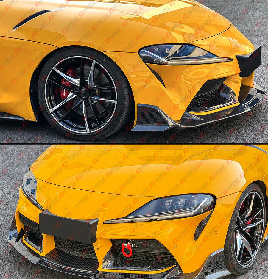 For 2020-2026 Toyota Supra A90 A91 MK5 CTM Design V2 Carbon Fiber Front Bumper Lip Splitter - Image 6