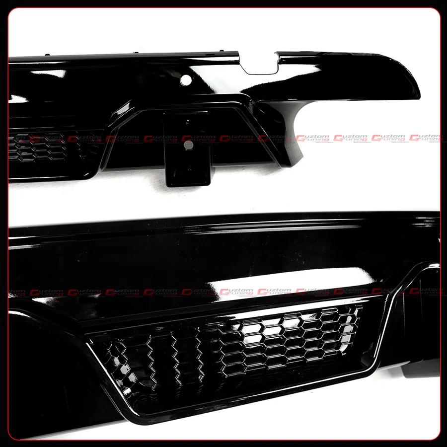 For 2020-2026 BMW F95 X5M F96 X6M LT Style Gloss Black Dual LED Rear Bumper Diffuser - Image 4