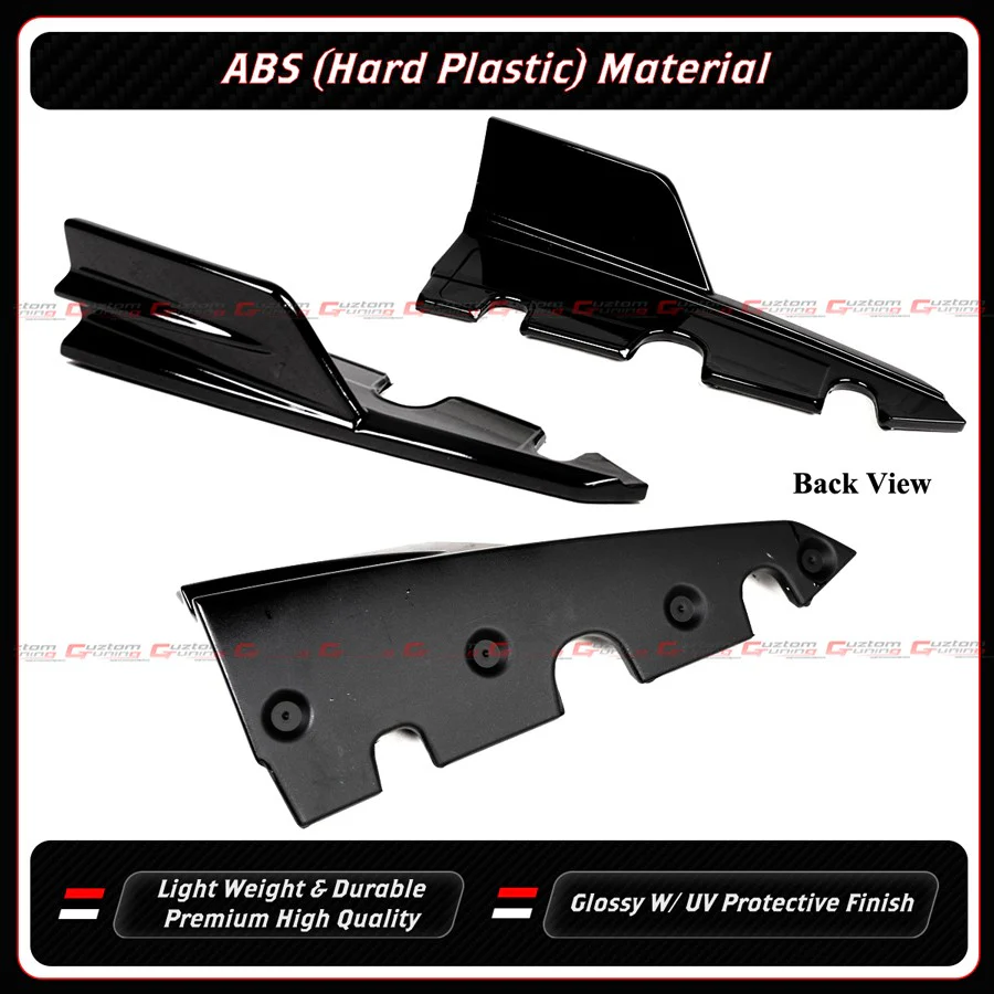 For 2020-2026 BMW F95 X5M F96 X6M LT Style Gloss Black Dual LED Rear Bumper Diffuser - Image 5