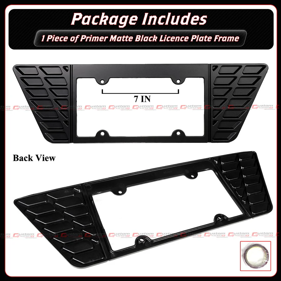 For 2020-2026 Corvette C8 Z51 Z06 Matt Black Rear License Plate Frame Holder Panel - Image 4