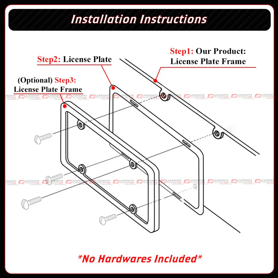 For 2020-2026 Corvette C8 Z51 Z06 Matt Black Rear License Plate Frame Holder Panel - Image 7