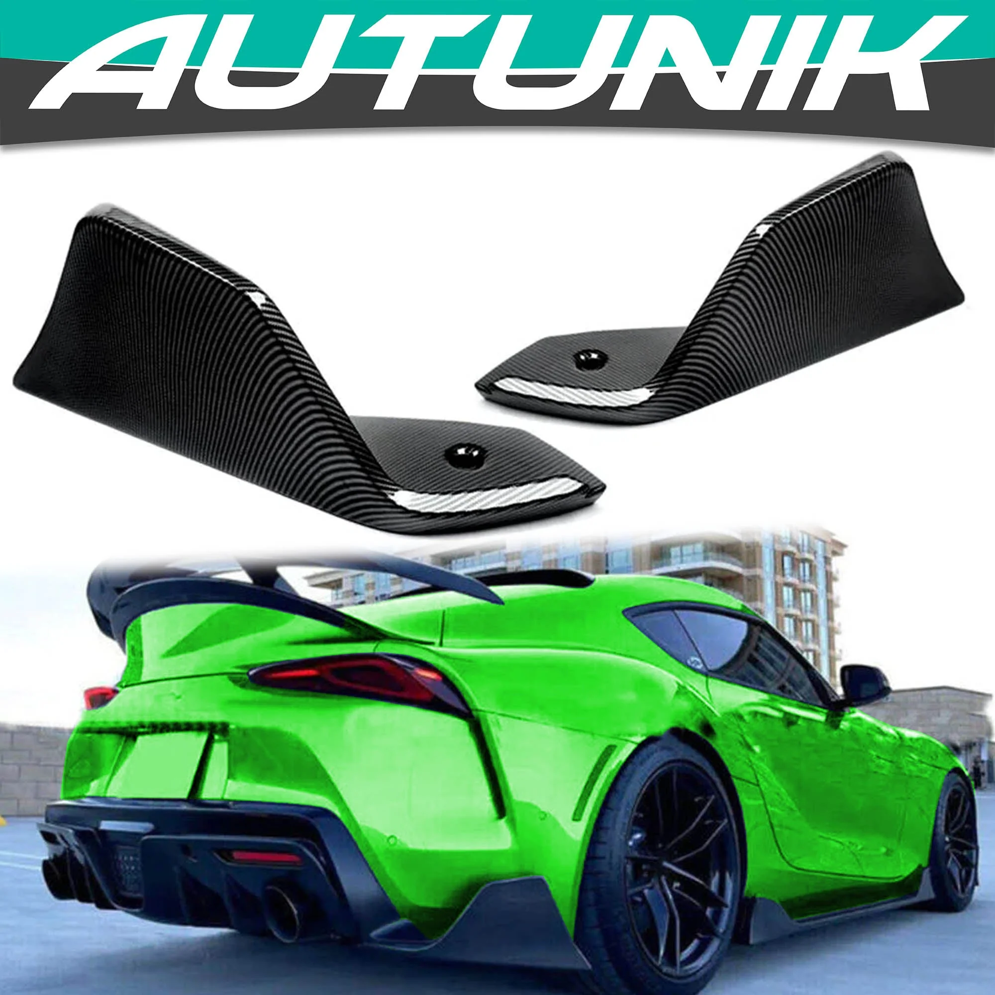 For 2020-2026 Supra A90 AG Style Carbon Look Rear Bumper Side Corner Aprons Spats