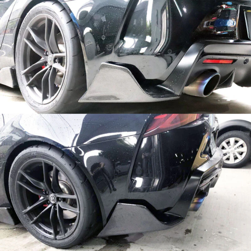 For 2020-2026 Supra A90 AG Style Carbon Look Rear Bumper Side Corner Aprons Spats - Image 2