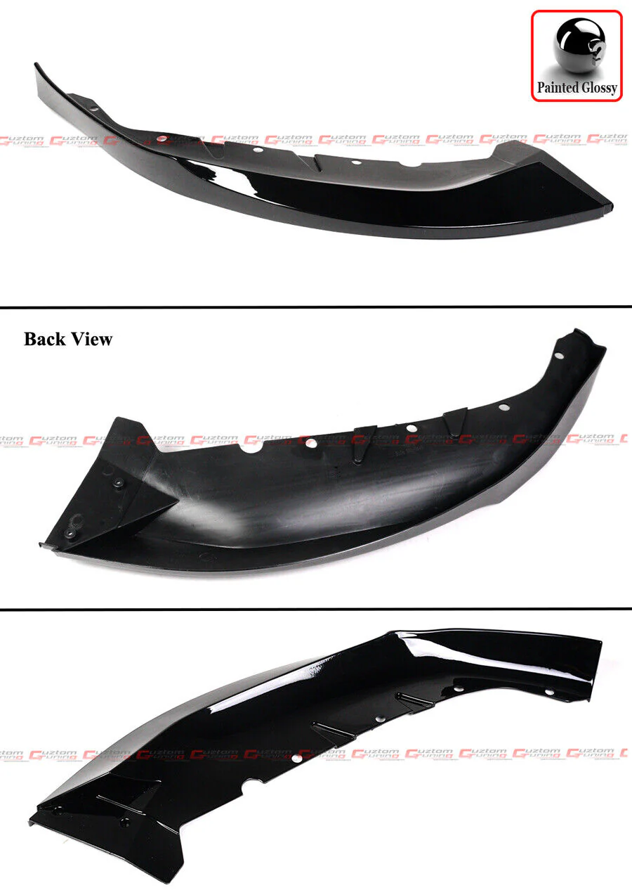 For 2021-2023 BMW G30 530i 540i M550i M Sport LCI FD Style Glossy Black Front Bumper Lip Splitter - Image 4