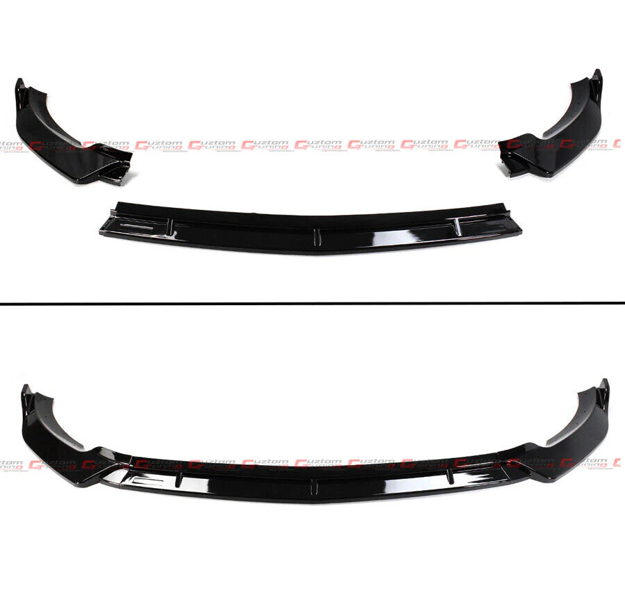 For 2021-2023 Mercedes W213 E-Class Sedan Gloss Black Front Bumper Lip Splitter - Image 2