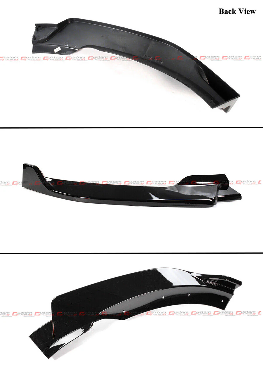 For 2021-2023 Mercedes W213 E-Class Sedan Gloss Black Front Bumper Lip Splitter - Image 4