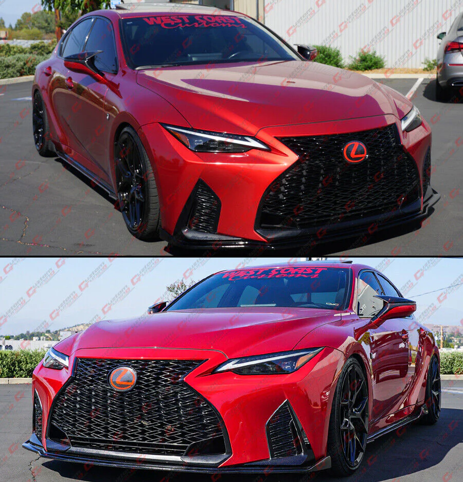 For 2021-2024 Lexus IS300 IS350 Carbon Fiber Winglet Side Skirt Extension - Image 4