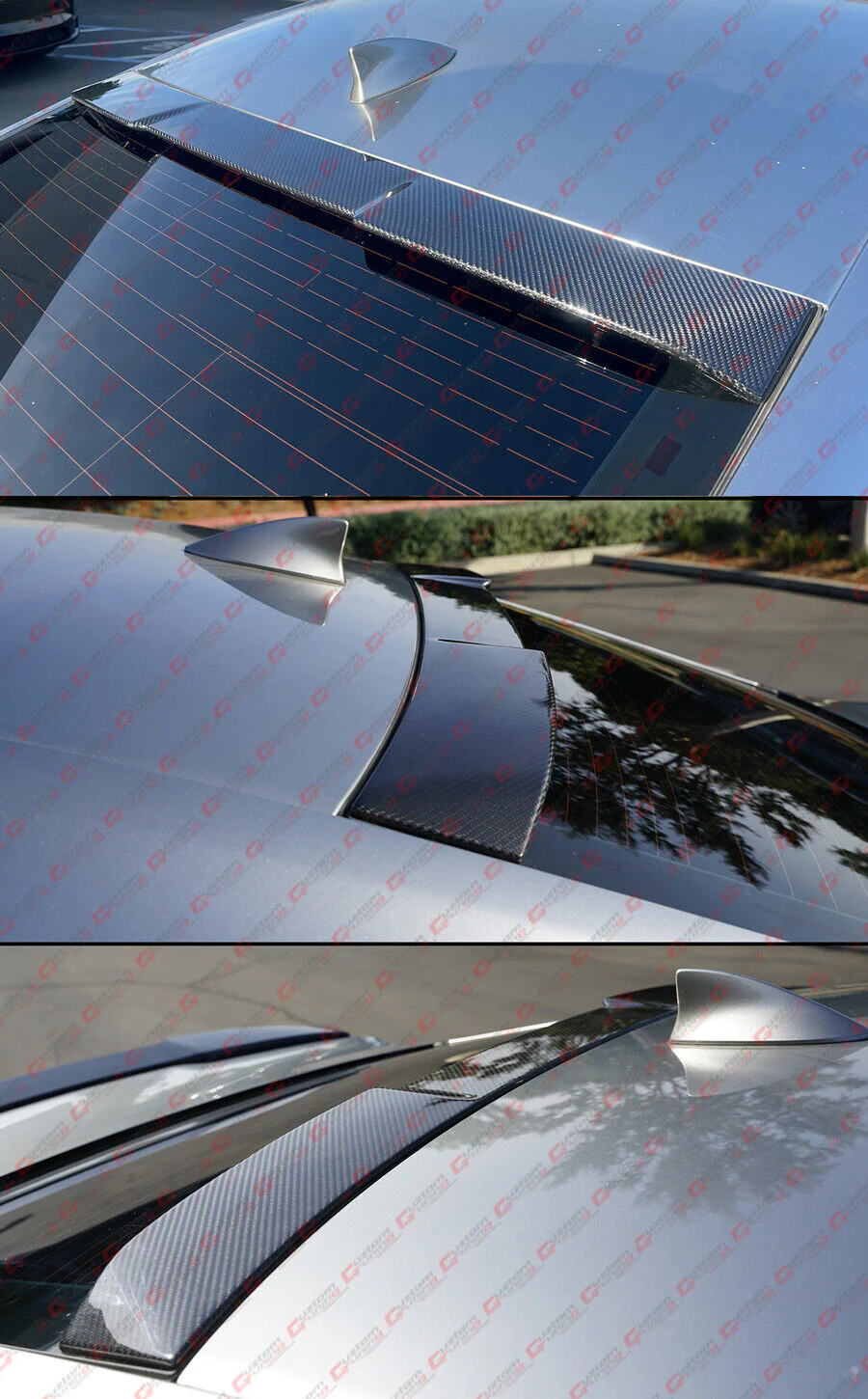 For 2021-2024 Lexus IS300 IS350 IS500 CTM Dry Carbon Fiber Rear Window Roof Spoiler - Image 5