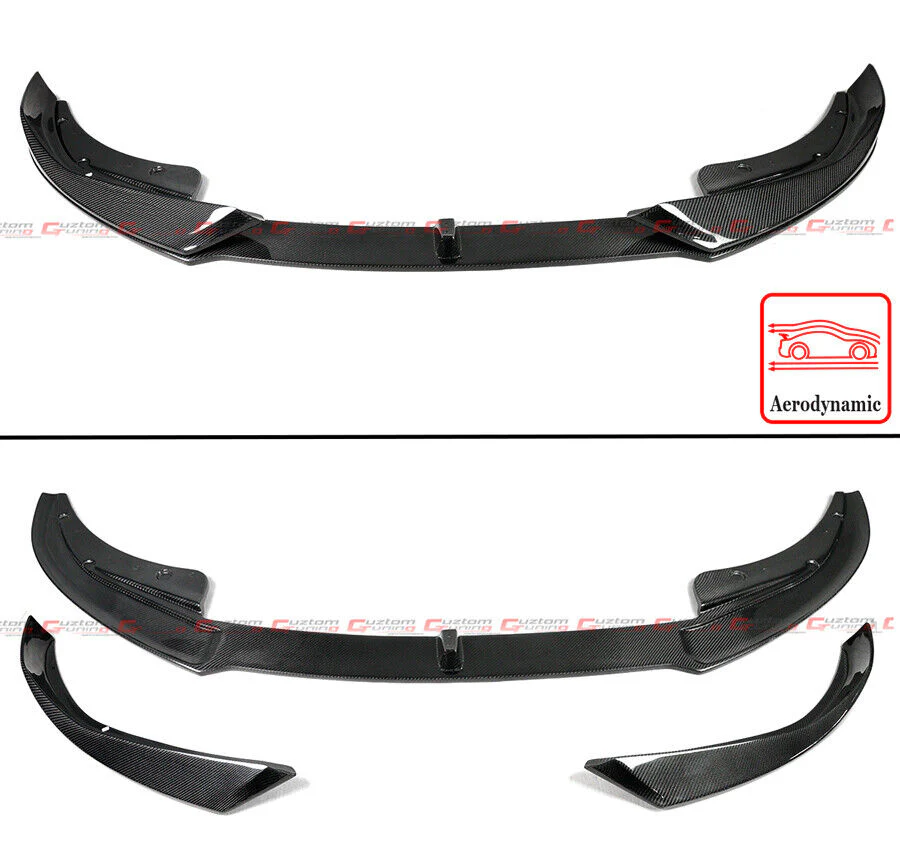 For 2021-2026 BMW G22 G23 430i M440i AC Style Carbon Fiber Front Bumper Lip Splitter - Image 2