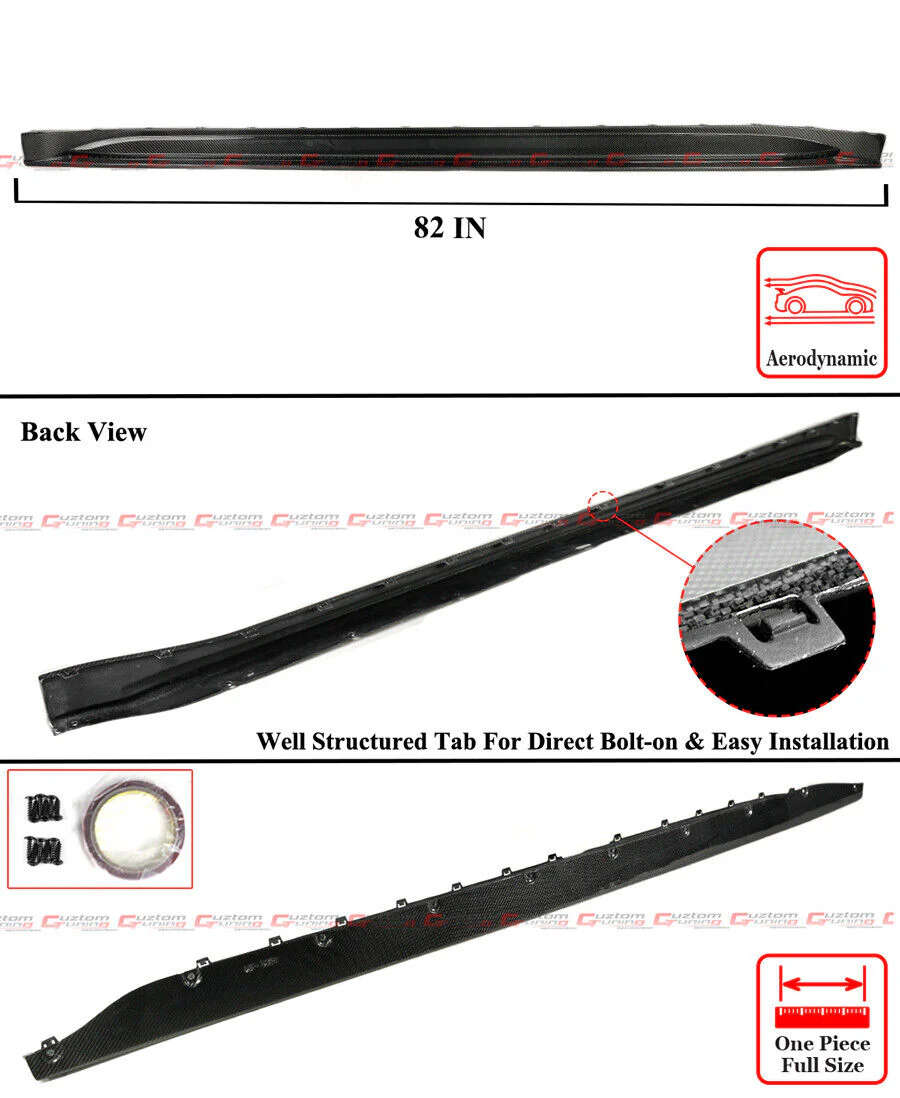 For 2021-2025 BMW G80 M3 Carbon Fiber Side Skirt Extension Splitter Replacement - Image 2