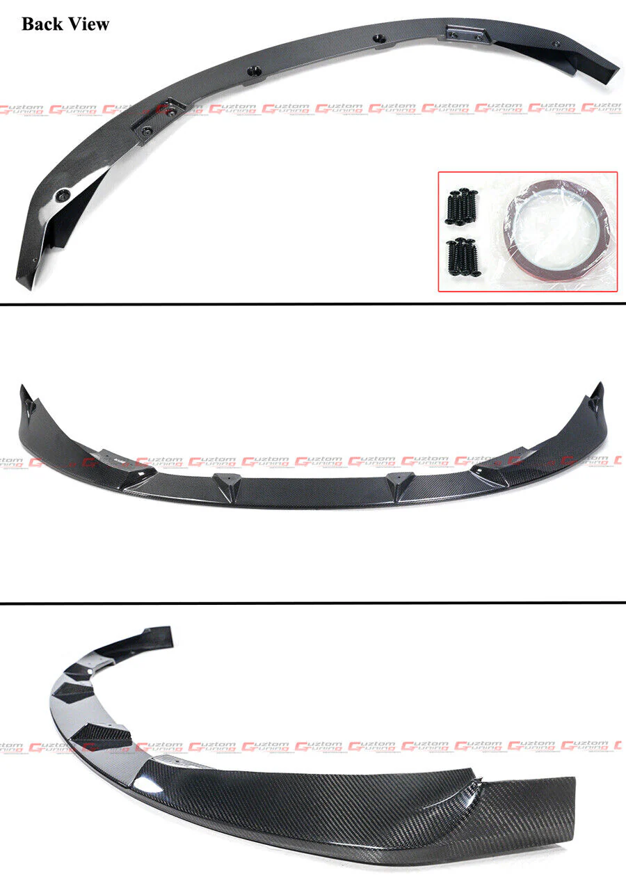 For 2021-2025 BMW G80 M3 G82 G83 M4 3D Style Real Carbon Fiber Front Bumper Lip - Image 2