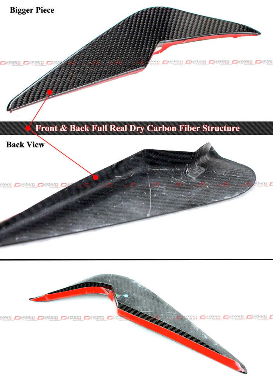 For 2021-2025 BMW G80 M3 G82 G83 M4 Carbon Fiber 3PCS Front Lip + Aero Canard Fin Set - Image 5