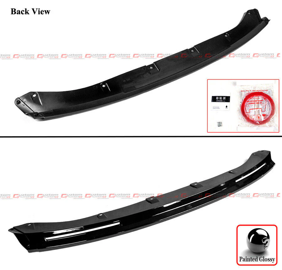For 2021-2026 BMW G80 M3 G82 G83 M4 V Style Gloss Black Front Bumper Lip Splitter - Image 3