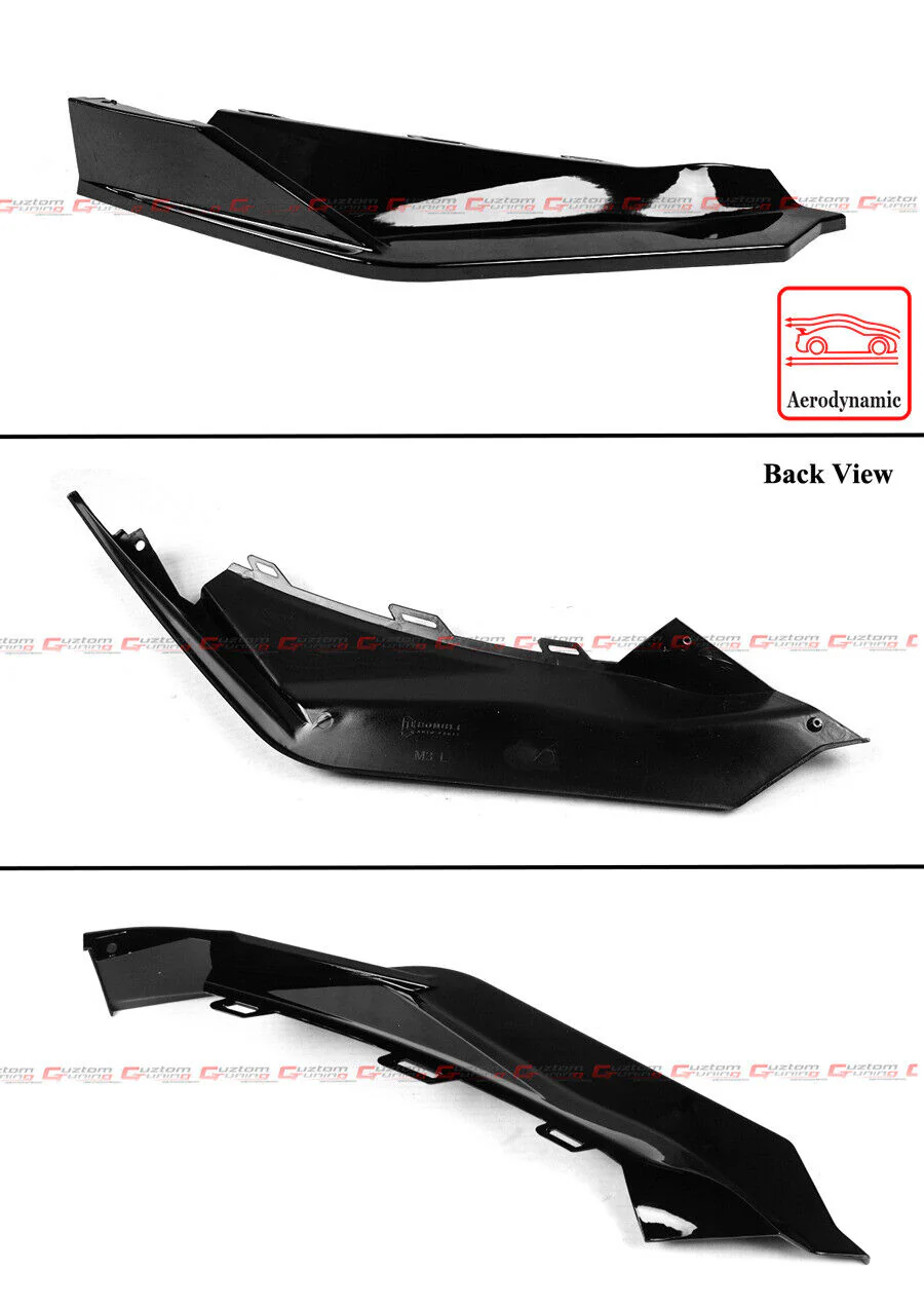 For 2021-2026 BMW G80 M3 G82 G83 M4 V Style Gloss Black Front Bumper Lip Splitter - Image 4