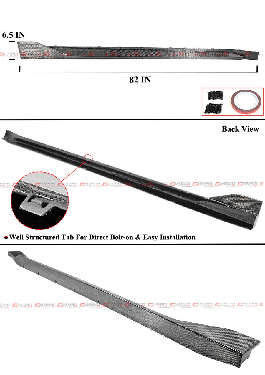 For 2021-2025 BMW G80 M3 Carbon Fiber Side Skirt Extension Splitter Replacement - Image 2