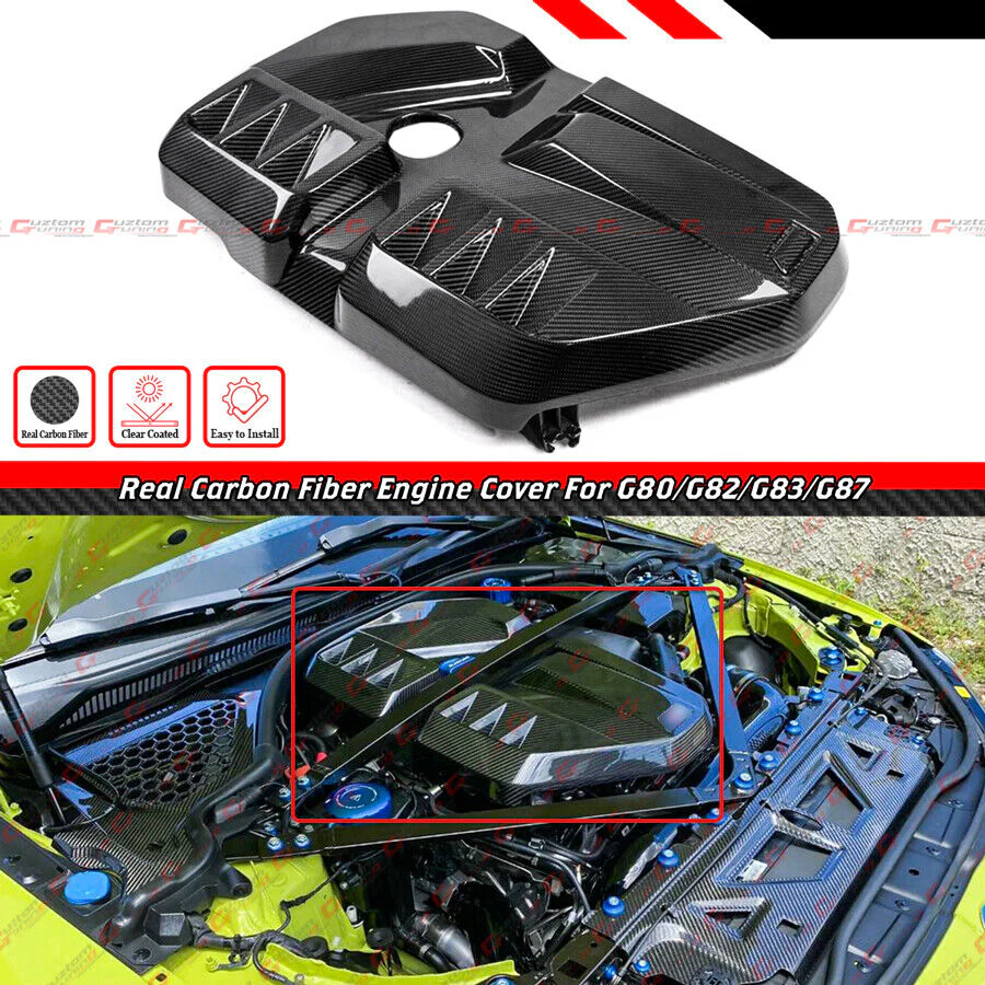 For 2021-2025 BMW G8X M2 G87 M3 G80 M4 G82 G83 Prepreg Dry Carbon Fiber Engine Cover Replacement - Image 2