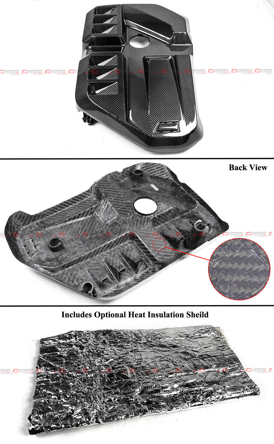 For 2021-2025 BMW G8X M2 G87 M3 G80 M4 G82 G83 Prepreg Dry Carbon Fiber Engine Cover Replacement - Image 3