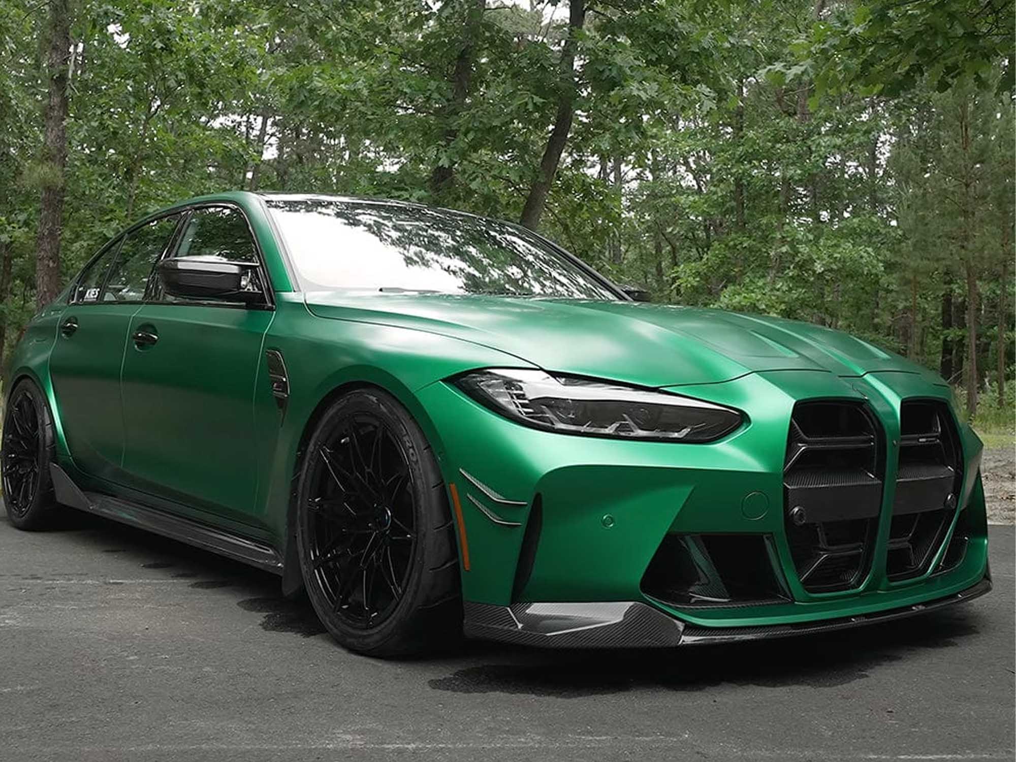For BMW M3 G80 M4 G82 G83 2021-26 Carbon Fiber ABS CSL Style Front Upper Nose Grille - Image 2