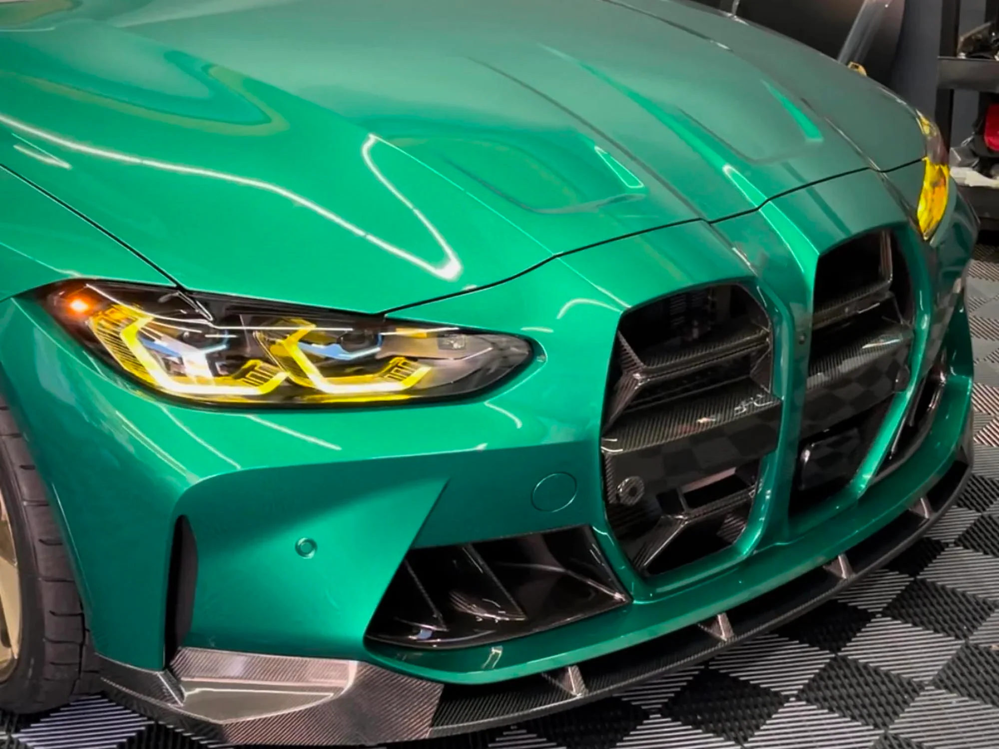 For BMW M3 G80 M4 G82 G83 2021-26 Carbon Fiber ABS CSL Style Front Upper Nose Grille - Image 3