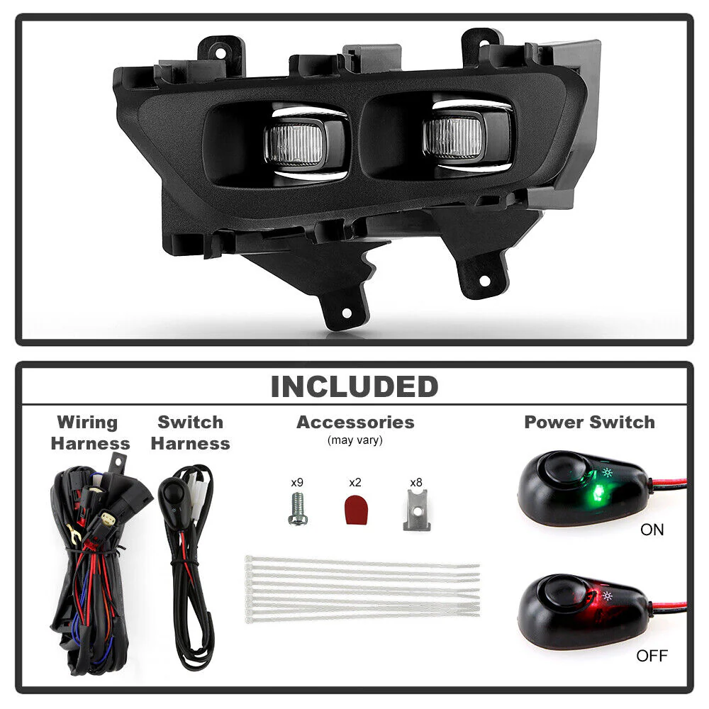 Front Bumper Driving Lamps LED Fog Lights w/ Switch for Ford F-150 Raptor 2021-2024 2025 - Image 3
