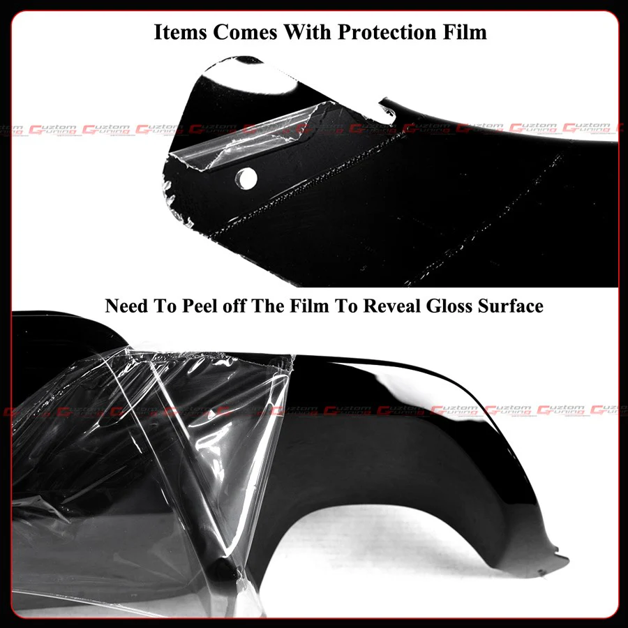 For 2021-2025 Lexus IS300 IS350 CTM Design V1 Gloss Black Rear Bumper Diffuser - Image 6