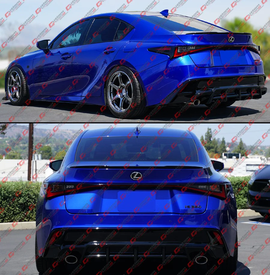 For 2021-2025 Lexus IS300 IS350 CTM Design V1 Gloss Black Rear Bumper Diffuser - Image 8