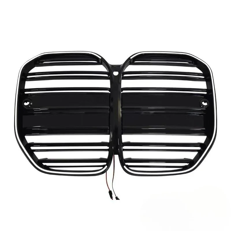 For 2021-2026 BMW 4 Series G22 G23 430i M440i Coupe Gloss Black Front Bumper Grille w/ LED Light - Image 3