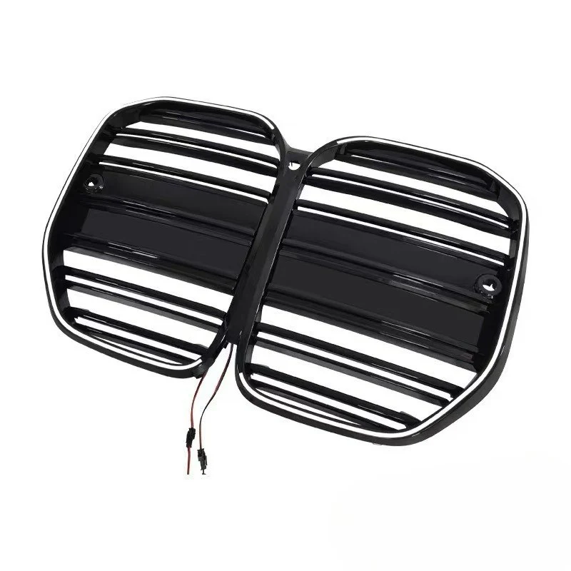 For 2021-2026 BMW 4 Series G22 G23 430i M440i Coupe Gloss Black Front Bumper Grille w/ LED Light - Image 4