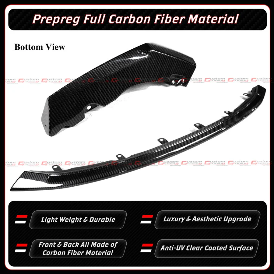 For 2021-2026 BMW G80 M3 G82 G83 M4 CSL Full Dry Carbon Fiber Front Bumper Lip - Image 4