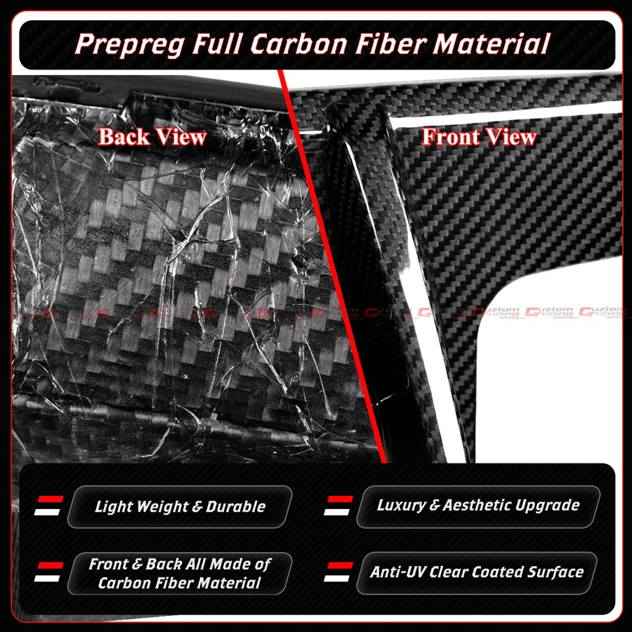 For 2021-2026 BMW G80 M3 G82 G83 M4 CTM V3 Full Carbon Fiber Rear Diffuser W/ LED - Image 5