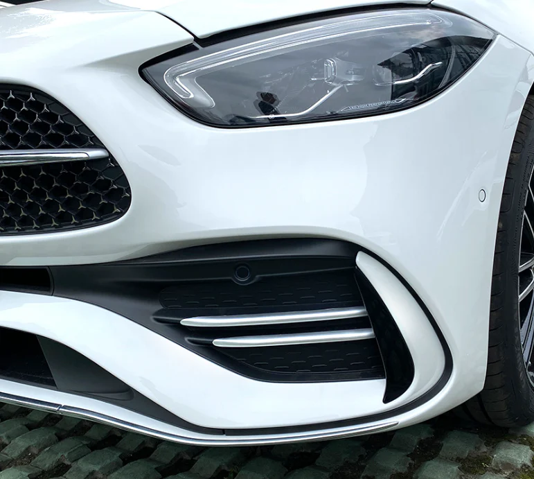Chrome Front Fog Light Cover Trims For Mercedes C W206 C300 C43 AMG Sedan 2022-2024 - Image 4