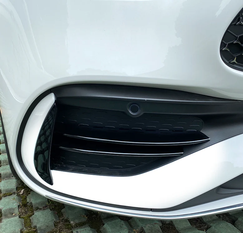 For 2022-2023 Mercedes C W206 S206 AMG Package Front Fog Light Lamp Cover Trim Glossy Black - Image 4