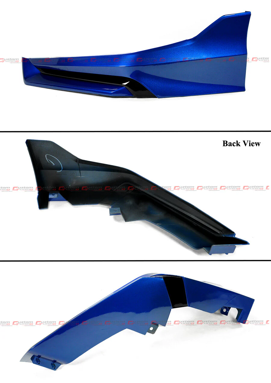For 2022-2024 Honda Civic Yofer V3 Blk Aegean Blue Front Bumper Lip Splitter Kit - Image 6