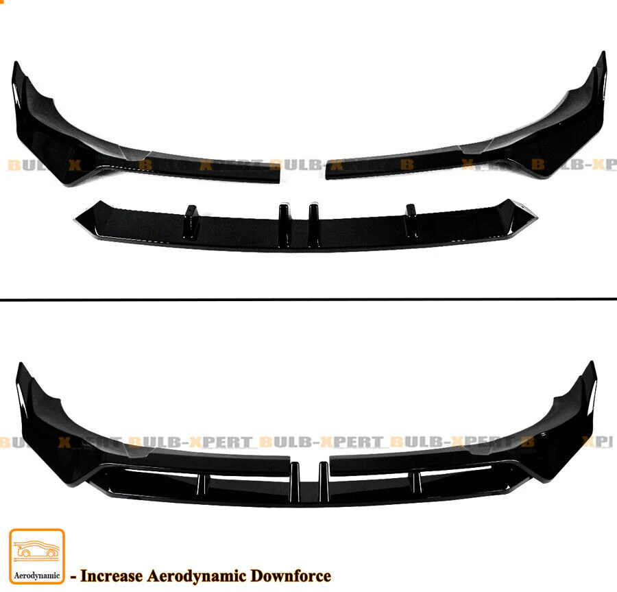 For 2022-2024 BMW G01 X3 G02 X4 LCI M Sport Gloss Black Front Bumper Lip - Image 2