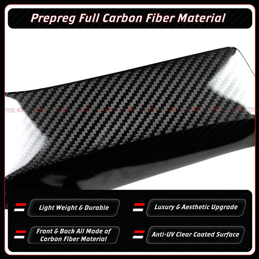 For 2022-2025 BMW X3M X4M Full Carbon Fiber Front Bumper Lower Air Duct Trim Covers - Image 5
