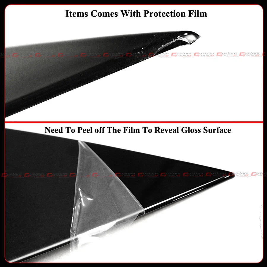 For 2022-2026 Honda Civic Hatchback Type R FL5 M Style Gloss Black Side Window Louver - Image 7
